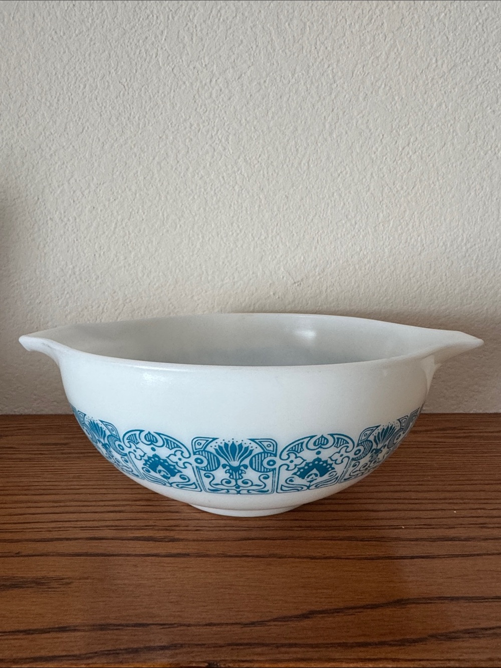RARE Pyrex Blue Horizon 443 Large Cinderella Mixing Bowl 60s 70s